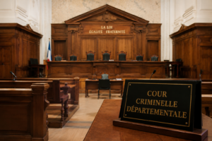 Cour criminelle départementale en France, juridiction pénale chargée de juger certains crimes sans jury populaire, expliquée par Maître Xavier Muller avocat pénaliste à Lyon.